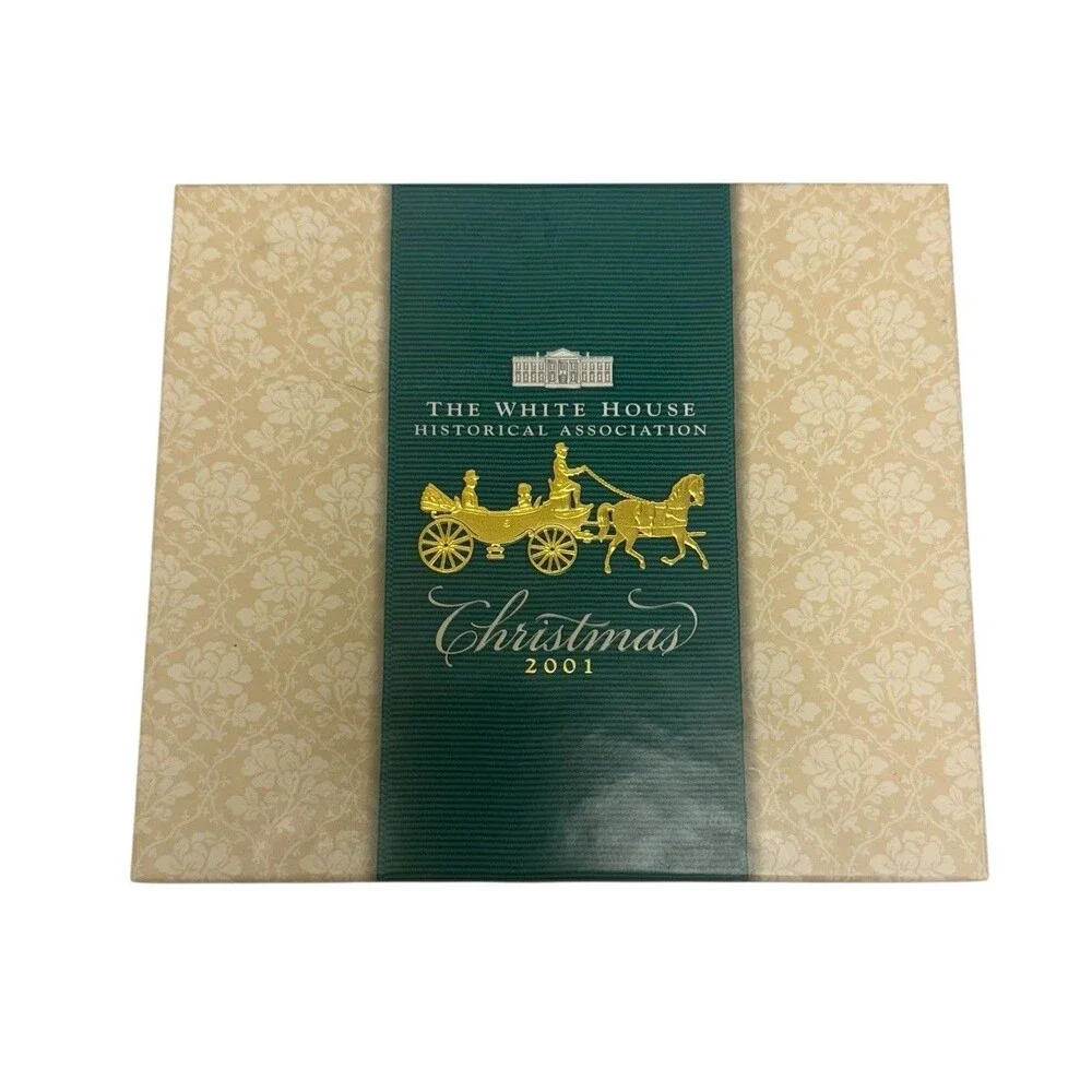 Vtg 2001 The White House Historical Association Christmas Ornament, Box & Insert